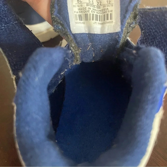 Nike Air Max Speed Turf Size 6C Blue White Velcro Baby Toddler - Picture 8 of 11